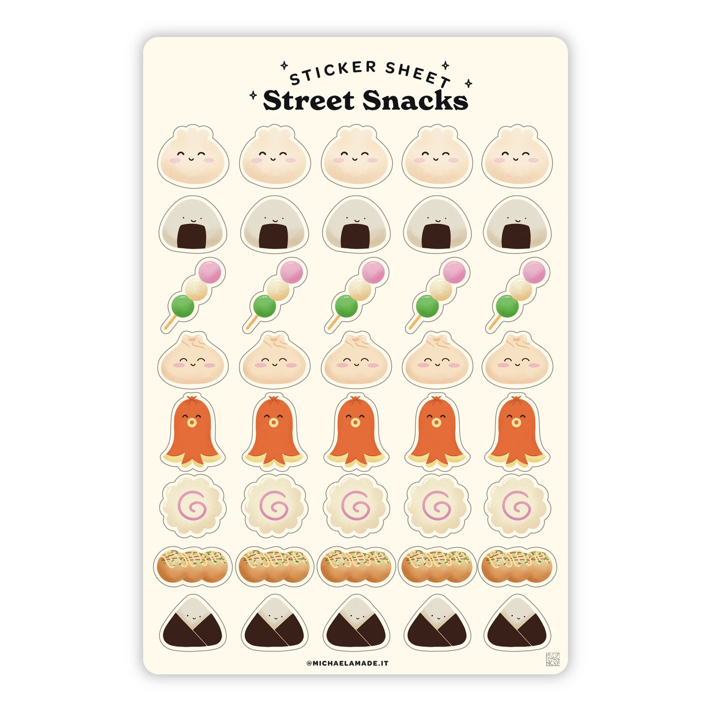 Street Snacks Sticker Sheet