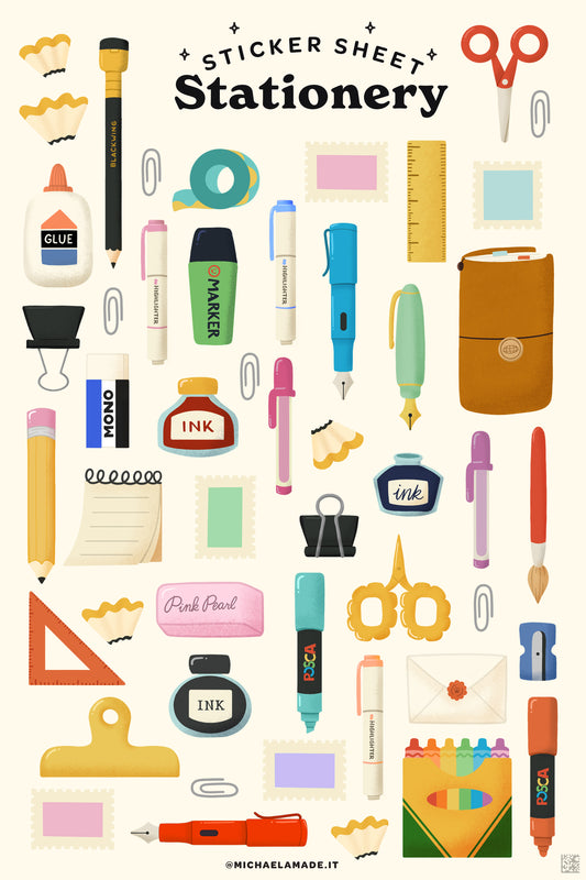 Stationery Sticker Sheet