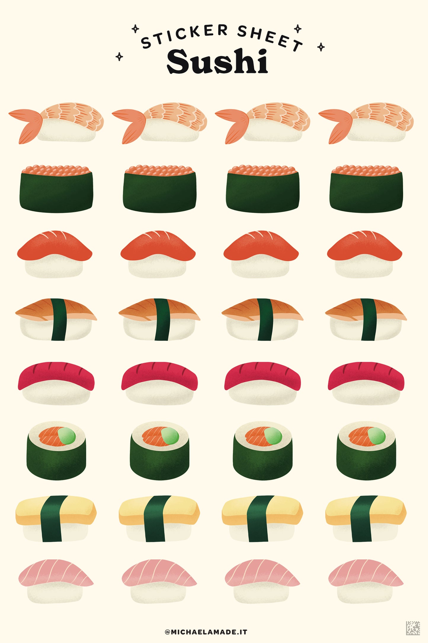 Sushi Sticker Sheet