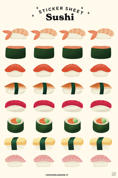 Sushi Sticker Sheet