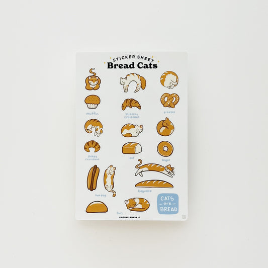 Bread Cats Sticker Sheet