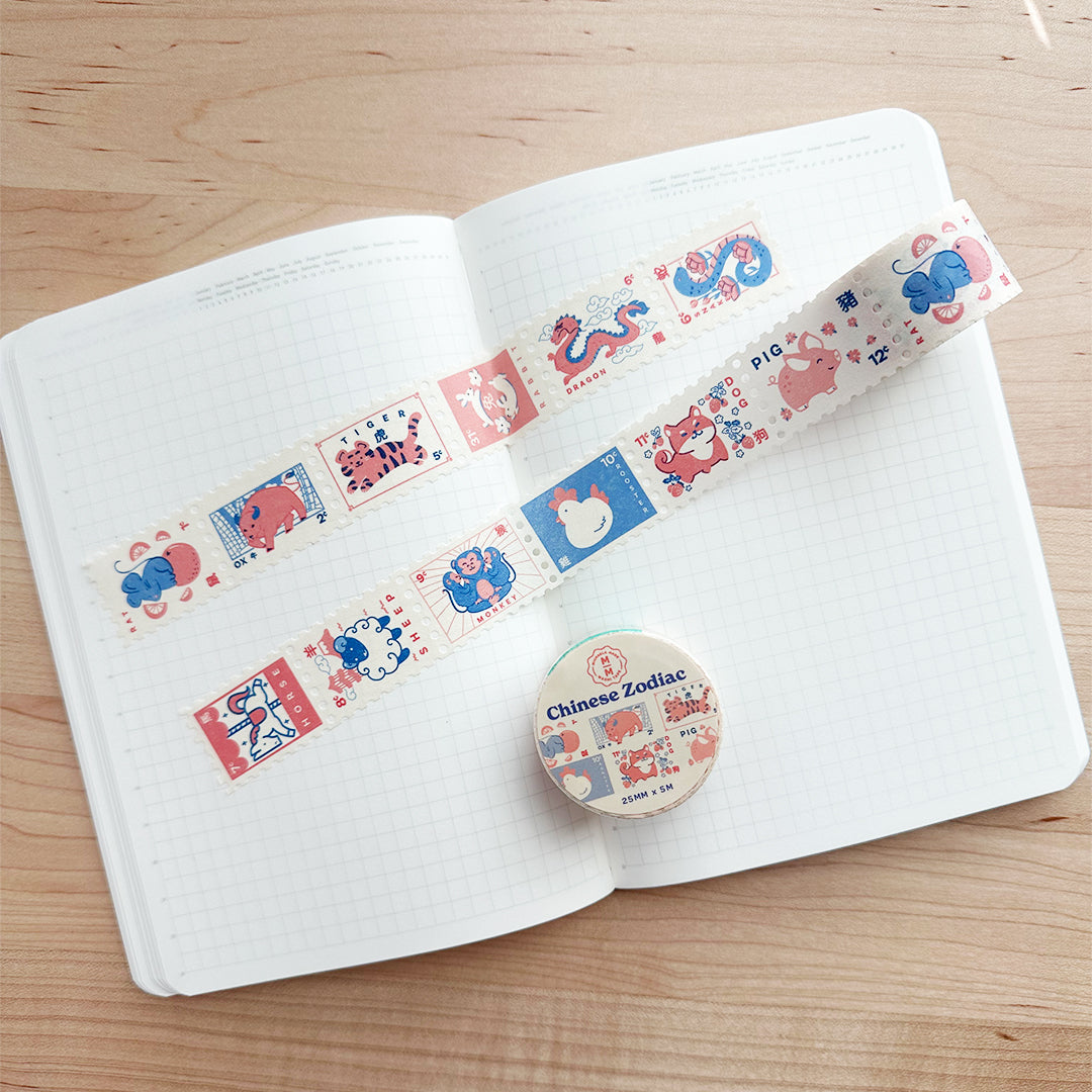Chinese Zodiac Stamp Washi Tape