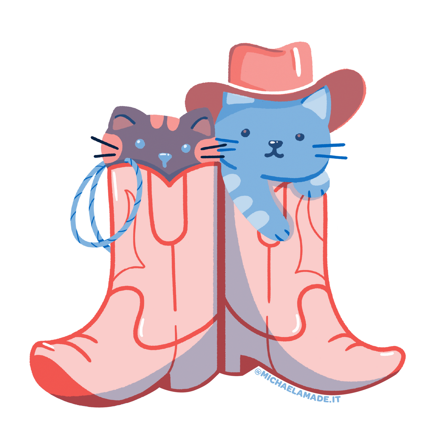Bootin' Cats Sticker
