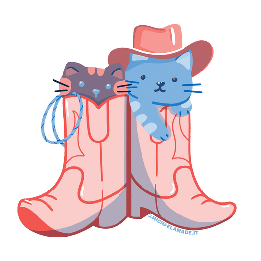 Bootin' Cats Sticker
