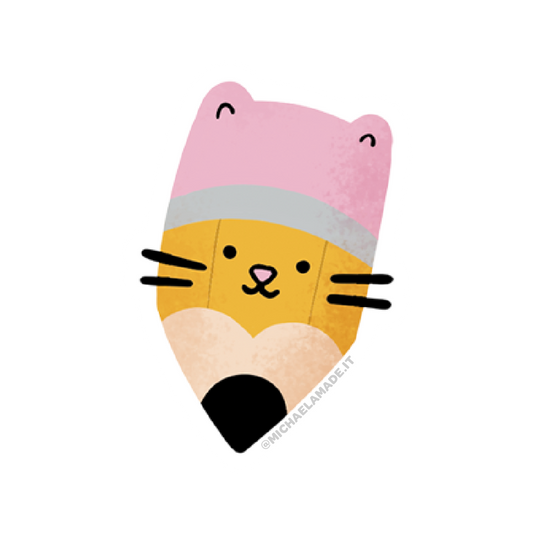 Pencil Cat Sticker