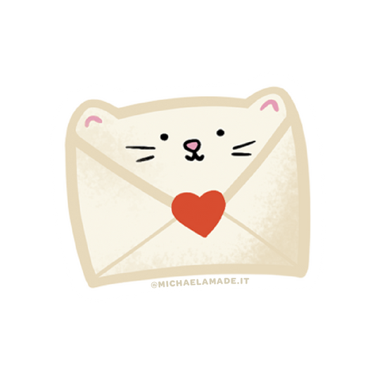 Letter Cat Sticker