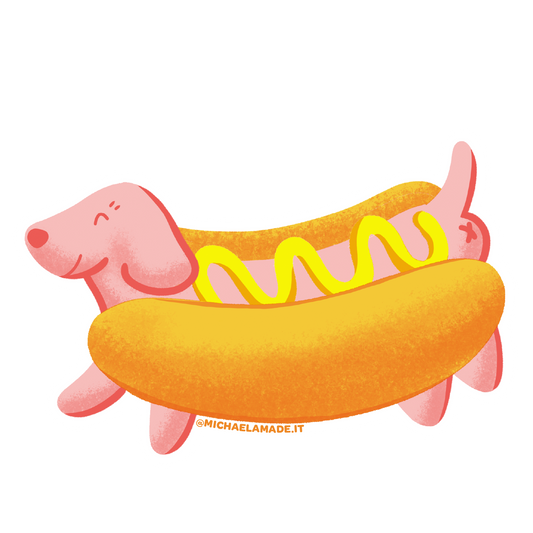 Hot Dog Dachshund Sticker
