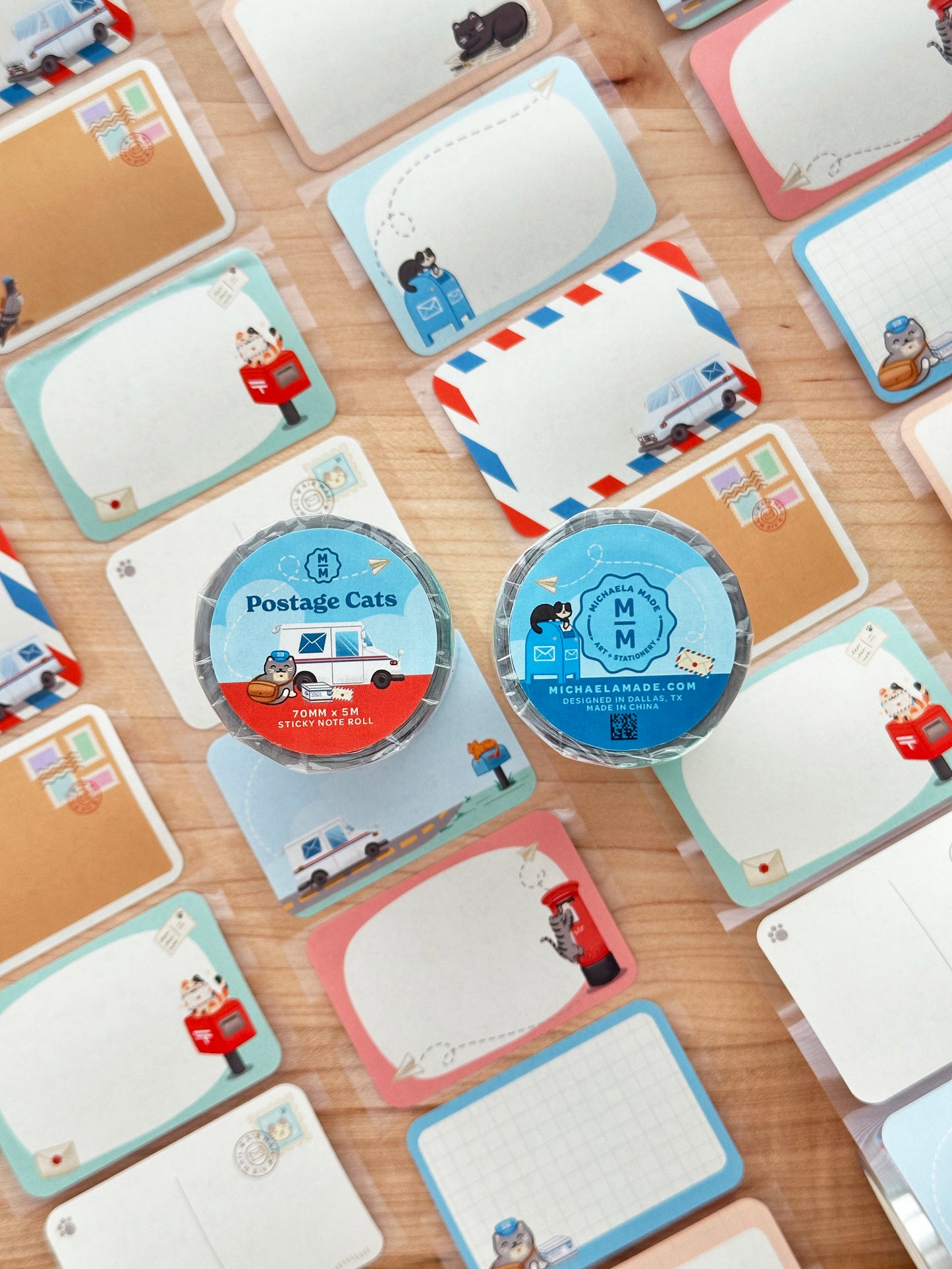 Postage Cats Memo Roll
