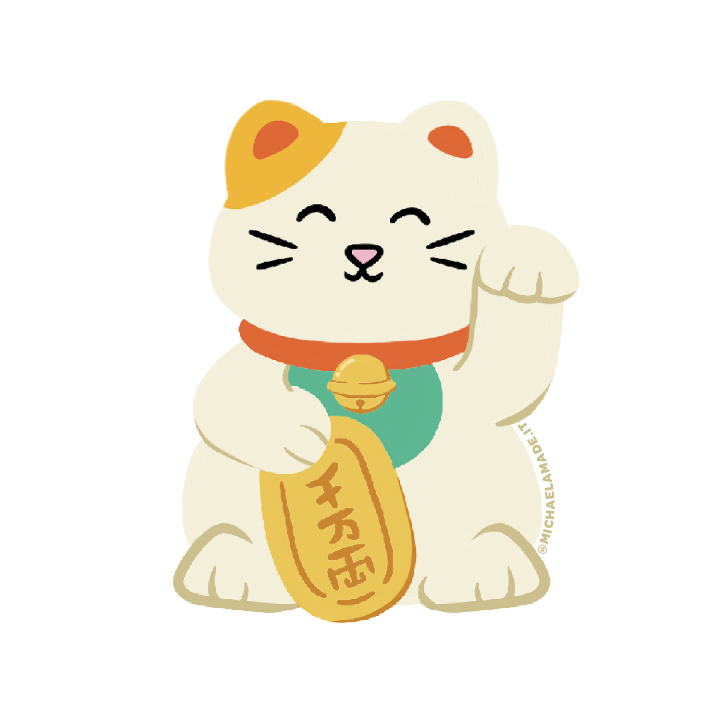Lucky Task Cat Sticker